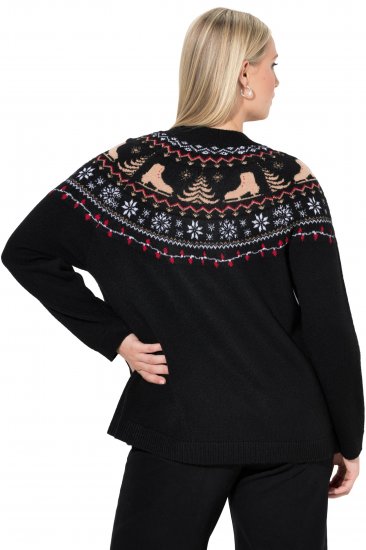 Ulla Popken Norwegian Style Christmas Sweater Black - Megztiniai ir džemperiai - 