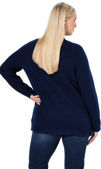 Ulla Popken Christmas Motif Classic Fit Sweater Navy - Megztiniai ir džemperiai - 