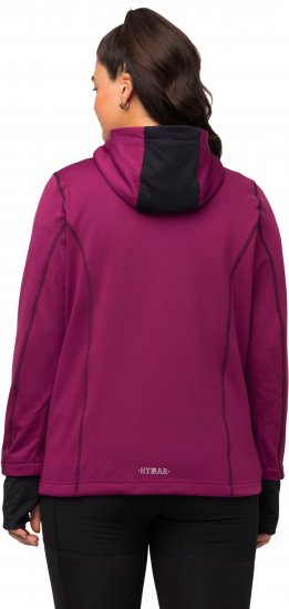 Ulla Popken HYPRAR Zip Front Hooded Stretch Sweatshirt Blackberry - Megztiniai ir džemperiai - 