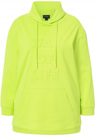 Ulla Popken Embossed Letter Sweatshirt Lime - Megztiniai ir džemperiai - 