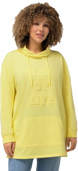 Ulla Popken Embossed Letter Sweatshirt Lemon Yellow - Megztiniai ir džemperiai - 