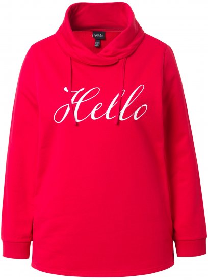 Ulla Popken HELLO Classic Fit Stand-Up Collar Sweatshirt Lychee - Megztiniai ir džemperiai - 