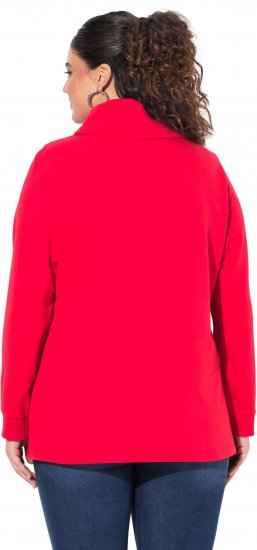 Ulla Popken HELLO Classic Fit Stand-Up Collar Sweatshirt Lychee - Megztiniai ir džemperiai - 