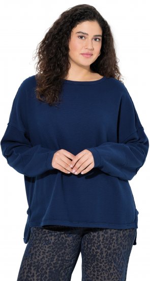 Ulla Popken Inverted Seam Long Sleeve Sweatshirt Navy - Megztiniai ir džemperiai - 