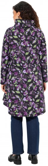 Ulla Popken Floral Stand-Up Collar Flounce Panel Sweatshirt Black - Megztiniai ir džemperiai - 