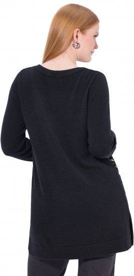 Ulla Popken Sequined Soft Fine Knit Sweater Black - Megztiniai ir džemperiai - 