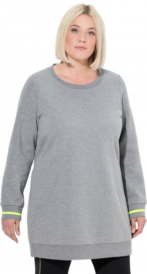 Ulla Popken Nostalgic Escape Oversized Sweatshirt Mouse Grey - Megztiniai ir džemperiai - 