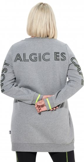 Ulla Popken Nostalgic Escape Oversized Sweatshirt Mouse Grey - Megztiniai ir džemperiai - 