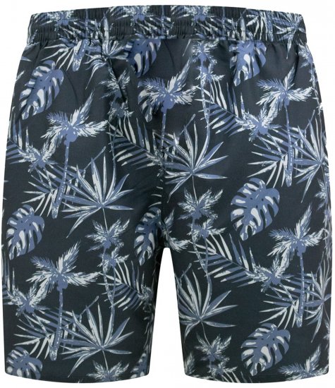 D555 Cleethorpes Hawaii Printed Swimshorts Navy - Maudymosi šortai - Didelio dydžio vyriški maudymosi šortai