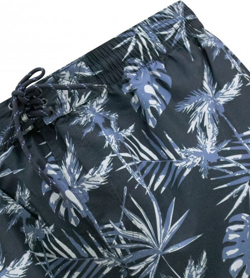 D555 Cleethorpes Hawaii Printed Swimshorts Navy - Maudymosi šortai - Didelio dydžio vyriški maudymosi šortai