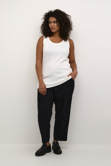 Kaffe Curve Carina Marškinėliai be rankovių Chalk - Marškinėliai - 