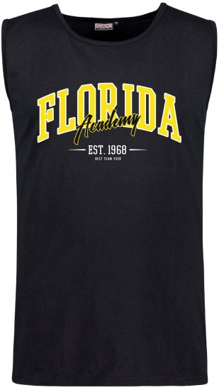 Adamo Motiv Florida Tank Top Black - Didelių dydžių vyriški marškinėliai be rankovių - Didelių dydžių vyriški marškinėliai be rankovių
