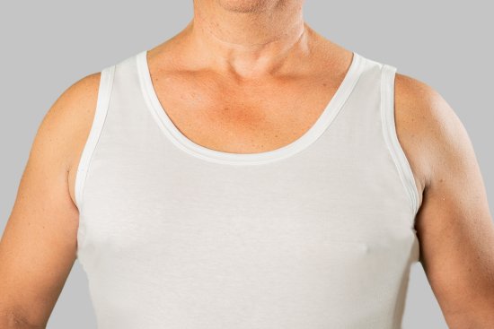 20 Nodi Crew Neck Tank Top in Combed Cotton Jersey White - Apatinis trikotažas ir plaukimo apranga - Apatinis trikotažas - 2XL-8XL