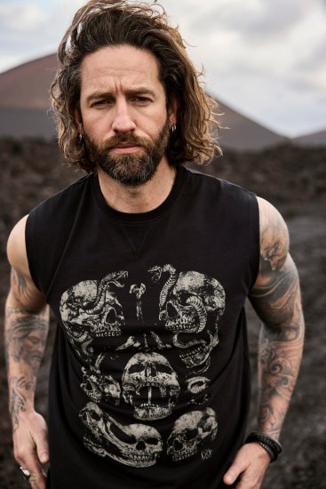 JP1880 Tanktop Skulls Black - Marškinėliai - Marškinėliai - 2XL-14XL