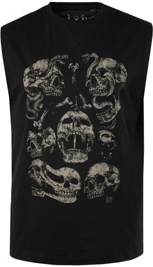 JP1880 Tanktop Skulls Black - Marškinėliai - Marškinėliai - 2XL-14XL