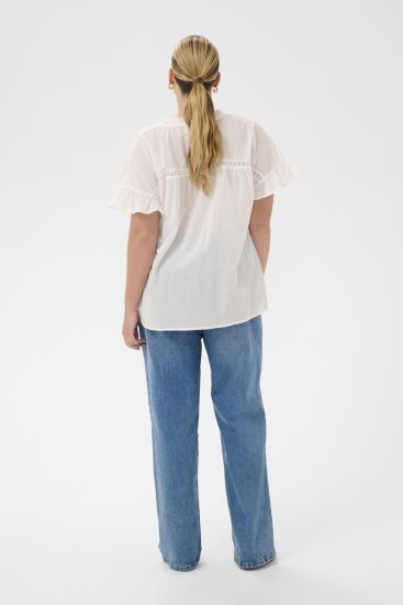 Kaffe Curve Valeria Top Chalk - Topai - 