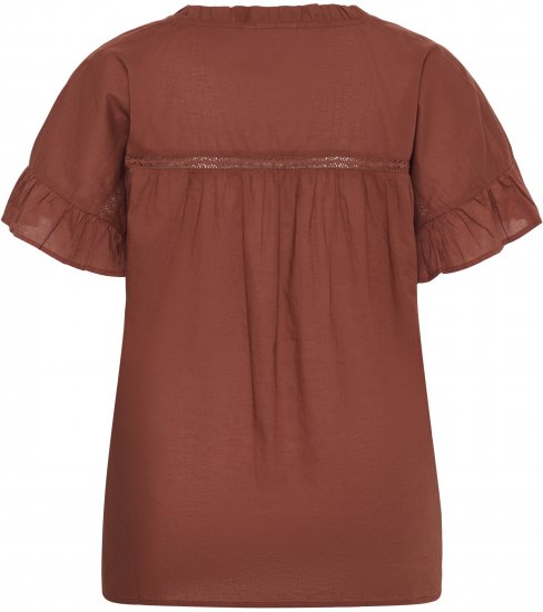 Kaffe Curve Valeria Top Henna Brown - Marškinėliai ir palaidinės - 