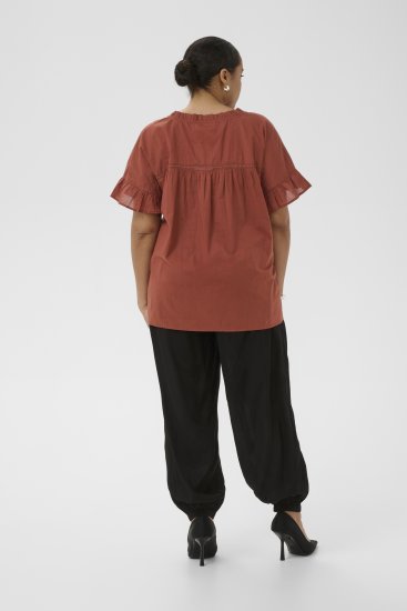 Kaffe Curve Valeria Top Henna Brown - Marškinėliai ir palaidinės - 