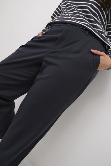 Kaffe Curve Merla Kelnės Juoda Oyster - Džinsai & Kelnės Didelėse Dydžiuose – Plus Size - 