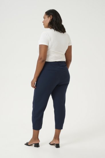 Kaffe Curve Merla Kelnės Vidurnakčio jūrinė mėlyna - Džinsai & Kelnės Didelėse Dydžiuose – Plus Size - 