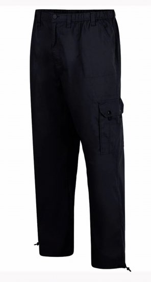 Espionage TR048 Cargo Trousers Black - Didelių dydžių Cargo stiliaus kelnės vyrams - Didelių dydžių Cargo stiliaus kelnės vyrams