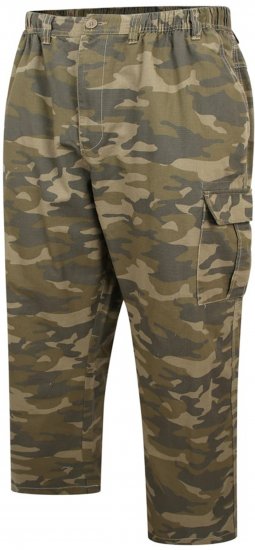 Espionage TR054 Camoflage Trousers Green - Didelių dydžių Cargo stiliaus kelnės vyrams - Didelių dydžių Cargo stiliaus kelnės vyrams