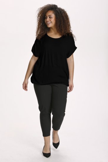 Kaffe Curve Ami Stanley Trumpomis rankovėmis Gili juoda - Marškinėliai - 