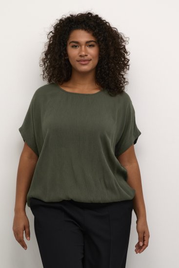 Kaffe Curve Ami Stanley Trumpomis rankovėmis Miško naktis - Marškinėliai - 