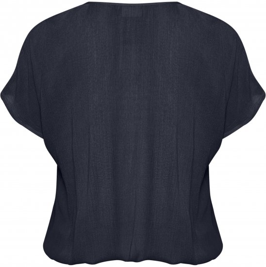 Kaffe Curve Ami Stanley Trumpomis rankovėmis Vidurnakčio jūrinė mėlyna - Marškinėliai - 