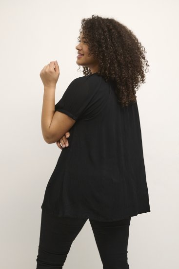 Kaffe Curve Ami Trumpomis rankovėmis Palaidinė Gili juoda - Marškinėliai - 