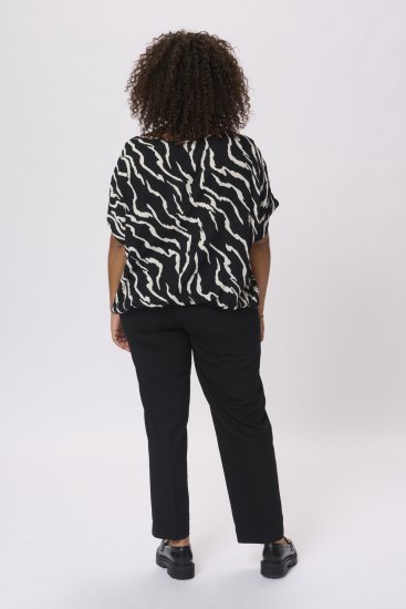 Kaffe Curve Sonna Stanley Topas Juoda/Antique Zebro raštas - Marškinėliai - 