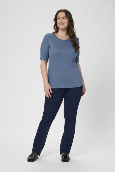 Kaffe Curve Carina T-Shirt Blue - Marškinėliai - 