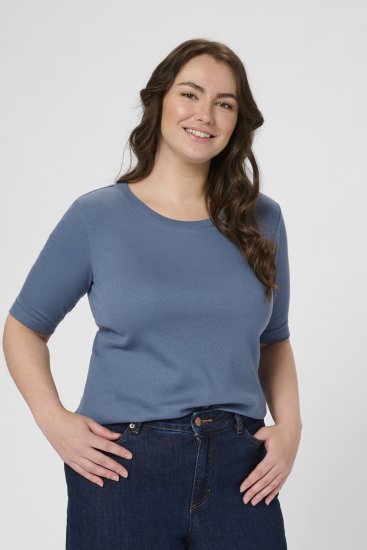 Kaffe Curve Carina T-Shirt Blue - Marškinėliai - 