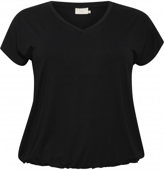 Kaffe Curve Jena V-Neck Marškinėliai Gili juoda - Marškinėliai - 