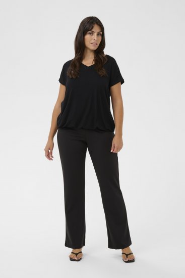 Kaffe Curve Jena V-Neck Marškinėliai Gili juoda - Marškinėliai - 