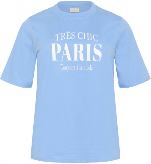 Kaffe Curve Frey T-Shirt Vista Blue - Marškinėliai - 