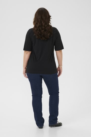 Kaffe Curve Phoelina T-Shirt Black - Marškinėliai - 