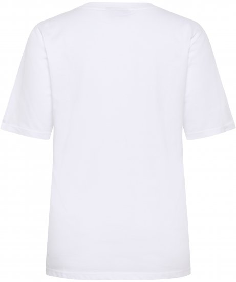 Kaffe Curve Chari T-Shirt Optical White - Marškinėliai - 
