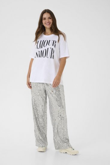 Kaffe Curve Chari T-Shirt Optical White - Marškinėliai - 