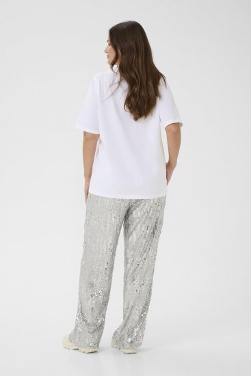 Kaffe Curve Chari T-Shirt Optical White - Marškinėliai - 