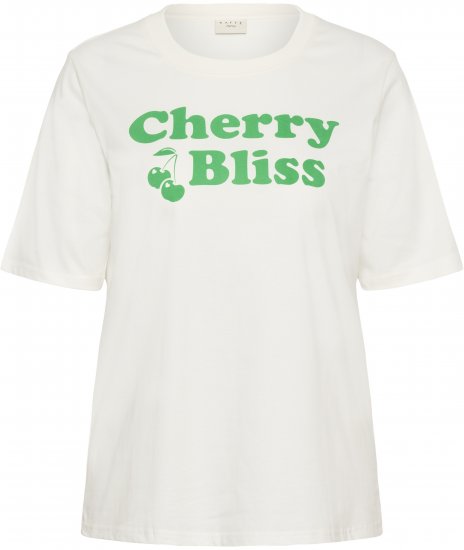 Kaffe Curve Chari T-Shirt Chalk - Marškinėliai - 