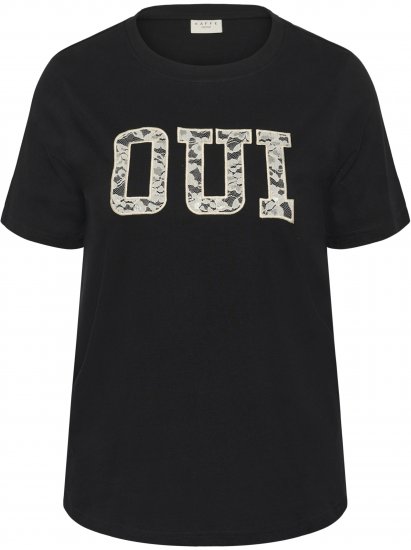 Kaffe Curve Lucie T-Shirt Black - Marškinėliai - 