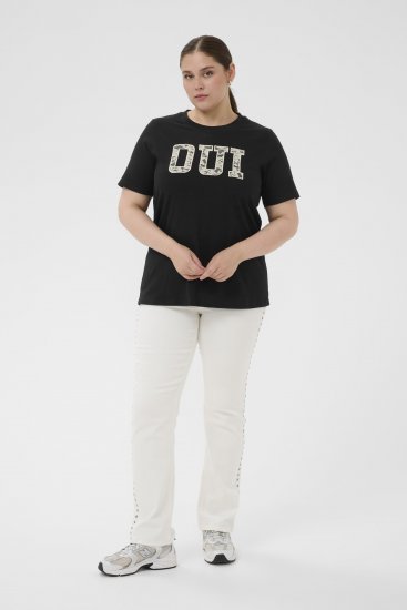 Kaffe Curve Lucie T-Shirt Black - Marškinėliai - 