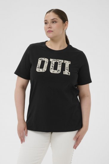 Kaffe Curve Lucie T-Shirt Black - Marškinėliai - 