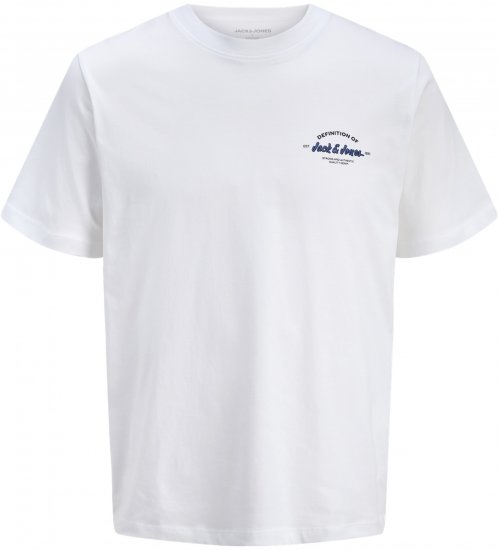 Jack & Jones Brandon T-Shirt White - Marškinėliai - Marškinėliai - 2XL-14XL