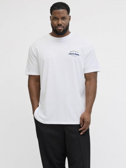 Jack & Jones Brandon T-Shirt White - Marškinėliai - Marškinėliai - 2XL-14XL