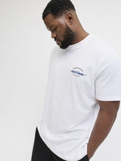Jack & Jones Brandon T-Shirt White - Marškinėliai - Marškinėliai - 2XL-14XL