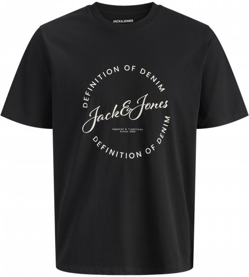 Jack & Jones Grayson Marškinėliai Juoda - Marškinėliai - Marškinėliai - 2XL-14XL