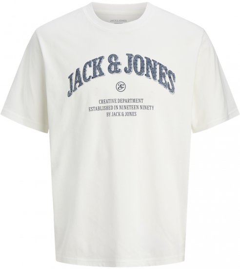 Jack & Jones Edenver T-Shirt White - Marškinėliai - Marškinėliai - 2XL-14XL