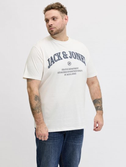 Jack & Jones Edenver T-Shirt White - Marškinėliai - Marškinėliai - 2XL-14XL